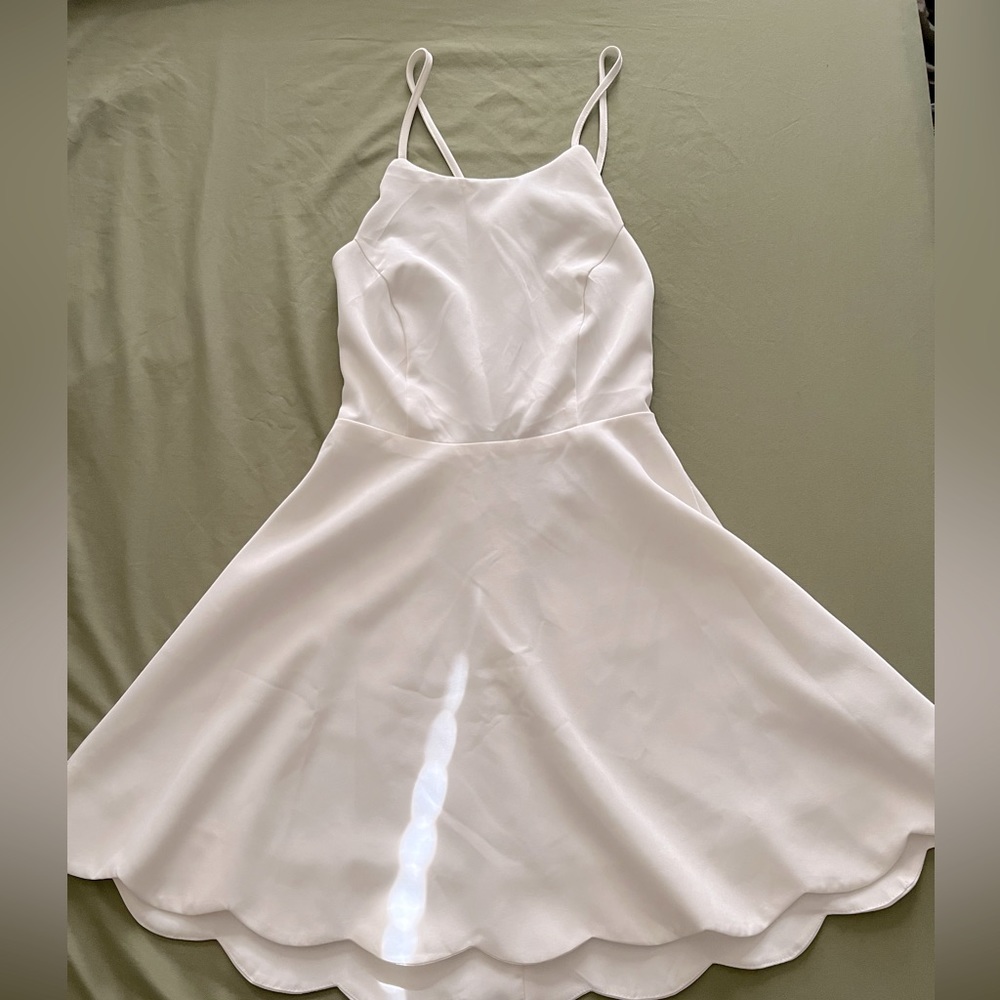 White scallop dress